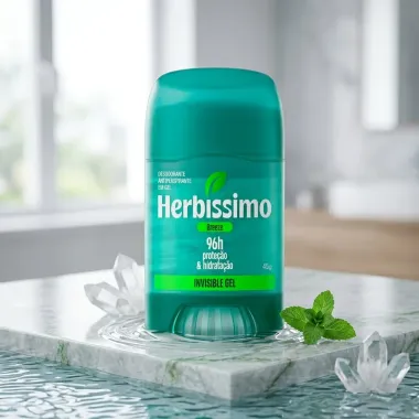 Desodorante Herb&iacute;ssimo Breeze Invisible Gel Antiperspirante 96h Prote&ccedil;&atilde;o e Hidrata&ccedil;&atilde;o Stick 45g
