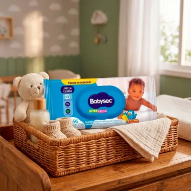 Toalhas Umedecidas BabySec Ultra Fresh com Aloe Vera 96 Unidades