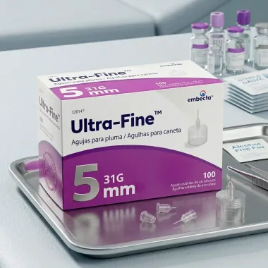 Agulhas para Caneta de Insulina Ultra Fine 31G 5mm com 100 Unidades