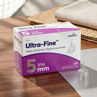 Agulhas para Caneta de Insulina Ultra Fine 31G 5mm com 100 Unidades