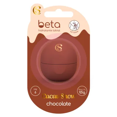 Hidratante Labial Beta Cacau Show Sabor Chocolate Cor Suave FPS 6 9,5g