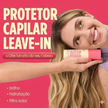 Protetor Capilar Ollie Leave-in com Extrato de P&ecirc;ssego Asi&aacute;tico 100ml