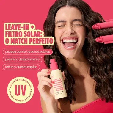 Protetor Capilar Ollie Leave-in com Extrato de P&ecirc;ssego Asi&aacute;tico 100ml