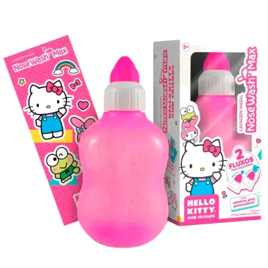 Dispositivo para Lavagem Nasal NoseWash Max Hello Kitty And Friends 3+ Anos com 2 Fluxos Frasco com 240ml