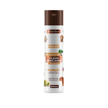 Shampoo Nutritivo Beleza Natural Explos&atilde;o de &Oacute;leos Africanos Nutri&ccedil;&atilde;o 300ml