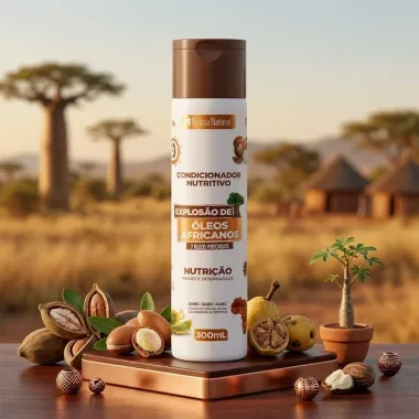Condicionador Nutritivo Beleza Natural Explos&atilde;o de &Oacute;leos Africanos Nutri&ccedil;&atilde;o 300ml