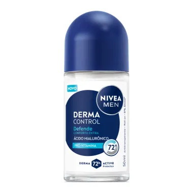 Desodorante Nivea Men Derma Control Roll-on Defende Conforto Extra Antitranspirante 72h 50ml