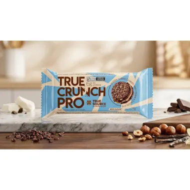Wafer True Crunch Pro Sabor Cookies and Cream e Chocolate com 6g de Prote&iacute;na 25g