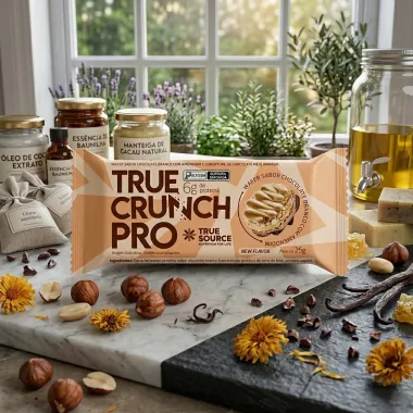 Wafer True Crunch Pro Sabor Chocolate Branco com Amendoim com 6g de Prote&iacute;na 25g