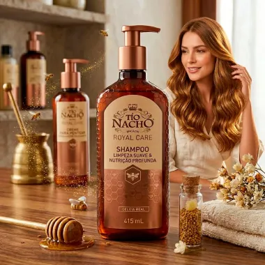 Creme de Pentear T&iacute;o Nacho Royal Care Repara e Nutre com Geleia Real 180ml