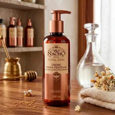 Creme de Pentear T&iacute;o Nacho Royal Care Repara e Nutre com Geleia Real 180ml