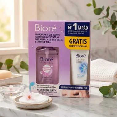 Kit de Limpeza Facial Bior&eacute; &Oacute;leo Demaquilante 230ml e Ganhe Sabonete Facial 60g