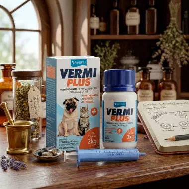 Vermi Plus VetBras para C&atilde;es e Gatos com Seringa Dosadora 20ml