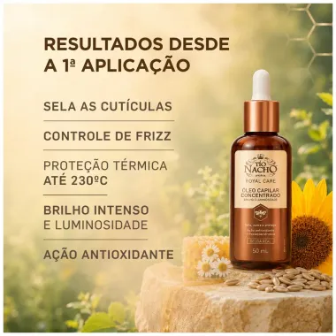 &Oacute;leo Capilar Concentrado Tio Nacho Royal Care Brilho e Luminosidade 50ml