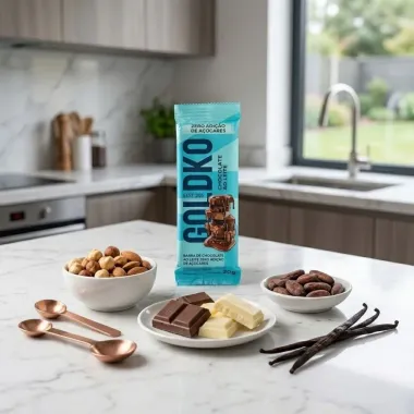 Chocolate GolDko Sabor Chocolate ao Leite Zero A&ccedil;&uacute;car 20g