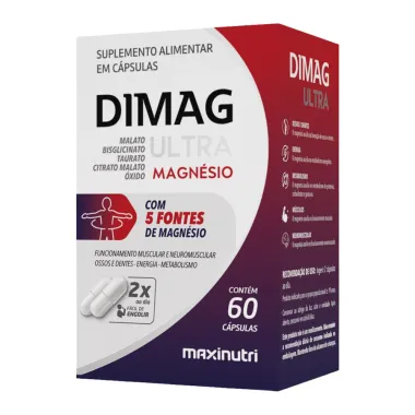 Dimag Ultra Magn&eacute;sio Maxinutri com 60 C&aacute;psulas