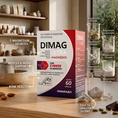 Dimag Ultra Magn&eacute;sio Maxinutri com 60 C&aacute;psulas