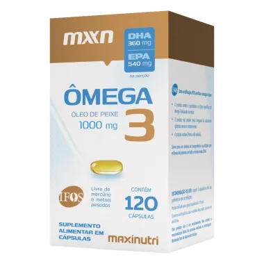 &Ocirc;mega 3 1000mg &Oacute;leo de Peixe Maxinutri com 120 C&aacute;psulas