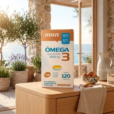 &Ocirc;mega 3 1000mg &Oacute;leo de Peixe Maxinutri com 120 C&aacute;psulas