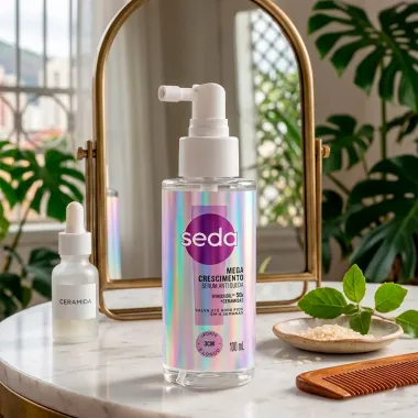 S&eacute;rum Capilar Anti Queda Seda Mega Crescimento Dynoxidil e Ceramidas 100ml