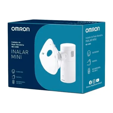 Inalador de Rede Vibrat&oacute;ria Omron Inalar Mini Ne-U300 Recarreg&aacute;vel USB