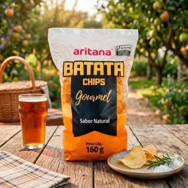 Batata Chips Gourmet Sabor Natural Aritana 160g