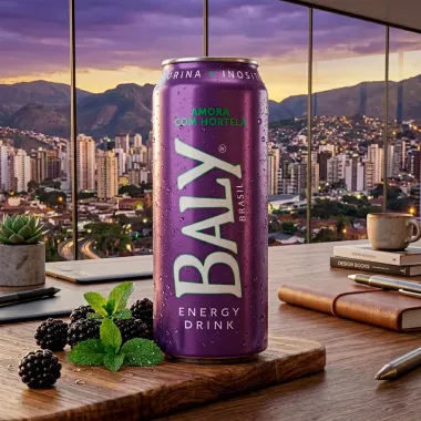 Energ&eacute;tico Baly Energy Drink Amora com Hortel&atilde; 473ml