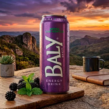Energ&eacute;tico Baly Energy Drink Amora com Hortel&atilde; 473ml