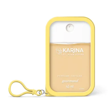 Perfume Capilar Karina ft. Alan Vivian Gourmand Pocket com Chaveiro 45ml