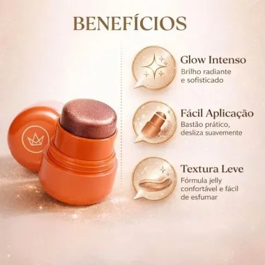 Iluminador Mari Maria Makeup Jelly Stick Ice Glow Glacial Rose