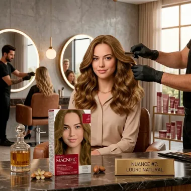 Colora&ccedil;&atilde;o Creme Amend Magnific Color Cor 7 Louro Natural