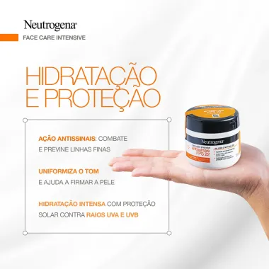 Creme Facial Neutrogena Face Care Intensive Antissinais FPS 22 com 100g