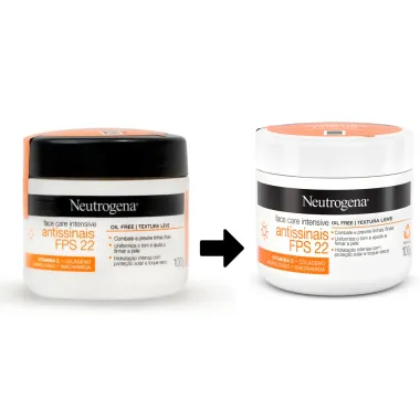 Creme Facial Neutrogena Face Care Intensive Antissinais FPS 22 com 100g