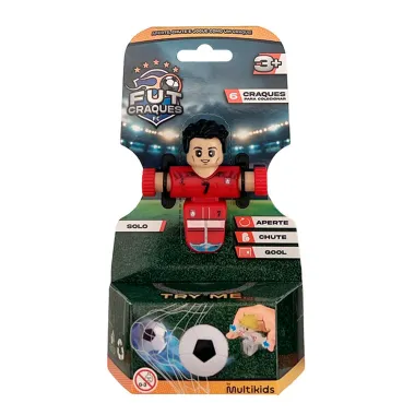 Mini Boneco Colecion&aacute;vel Fut Craques FC Multikids  3+ Anos Sortidos 1 Unidade
