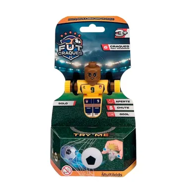 Mini Boneco Colecion&aacute;vel Fut Craques FC Multikids  3+ Anos Sortidos 1 Unidade