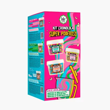 Kit Cronolola Lola Super Poderoso 3 Manteigas Hidrata&ccedil;&atilde;o Nutri&ccedil;&atilde;o e Reconstru&ccedil;&atilde;o com 100g cada