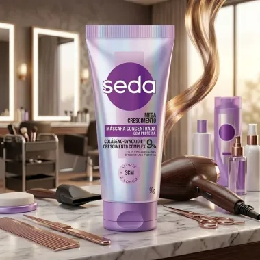 M&aacute;scara Concentrada com Prote&iacute;na para Tratamento Seda Mega Crescimento 90g