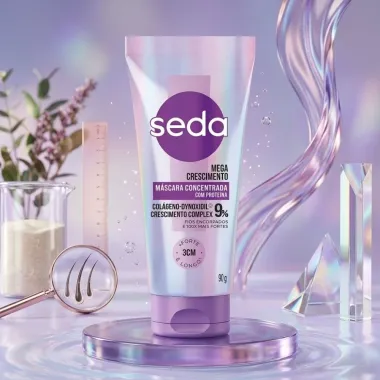 M&aacute;scara Concentrada com Prote&iacute;na para Tratamento Seda Mega Crescimento 90g