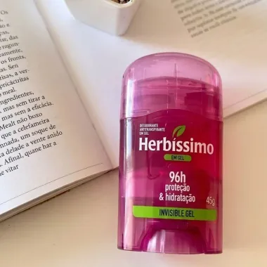 Desodorante Herb&iacute;ssimo Bloom Invisible Gel Antiperspirante 96h Prote&ccedil;&atilde;o e Hidrata&ccedil;&atilde;o Stick 45g