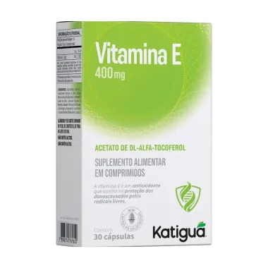 Vitamina E 400mg Katigu&aacute; Suplemento Alimentar 30 C&aacute;psulas