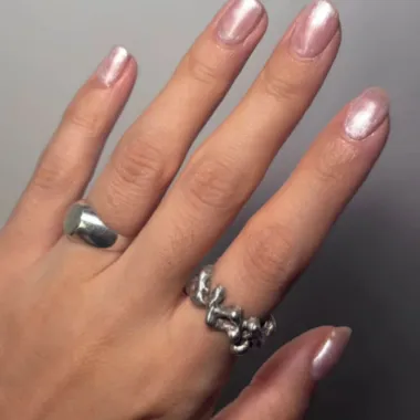 Esmalte Dailus Top Chrome Feito P&oacute; Cromado Silver Top com 8ml