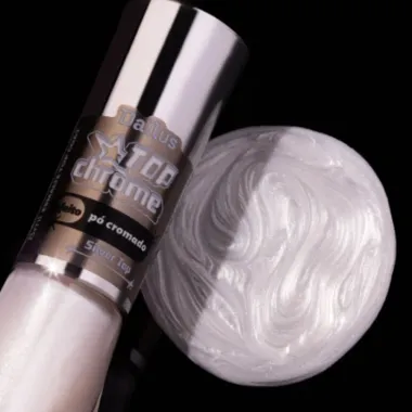 Esmalte Dailus Top Chrome Feito P&oacute; Cromado Silver Top com 8ml