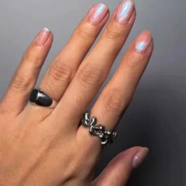 Esmalte Dailus Top Chrome Efeito P&oacute; Cromado Blue Top com 8ml