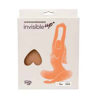 Suti&atilde; de Silicone Invis&iacute;vel Toda Up Invisible Up Cor Creme Tamanho G 44/48