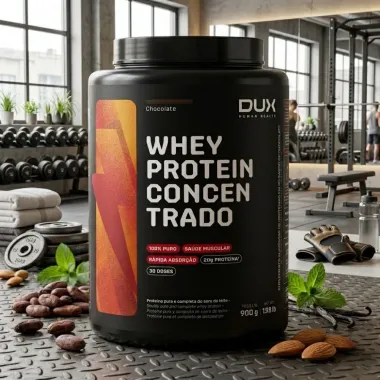 Whey Protein Concentrado Dux Sabor Chocolate 450g