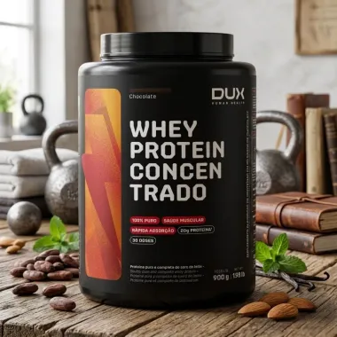 Whey Protein Concentrado Dux Sabor Chocolate 450g