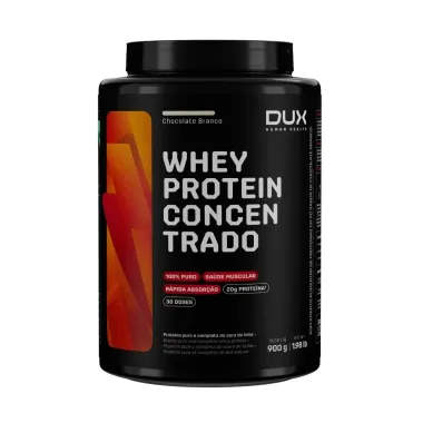 Whey Protein Concentrado Dux Sabor Chocolate Branco 900g