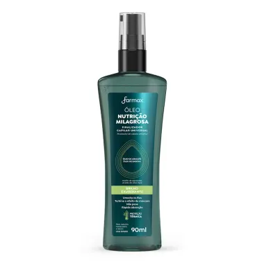 &Oacute;leo Capilar Farmax Nutri&ccedil;&atilde;o Milagrosa Brilho Exuberante Finalizador 90ml