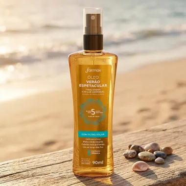 &Oacute;leo Capilar Farmax Ver&atilde;o Espetacular com Filtro Solar Finalizador 90ml