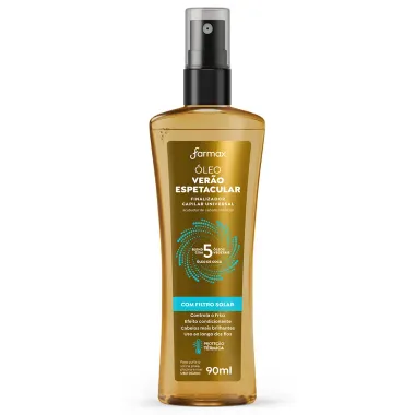 &Oacute;leo Capilar Farmax Ver&atilde;o Espetacular com Filtro Solar Finalizador 90ml